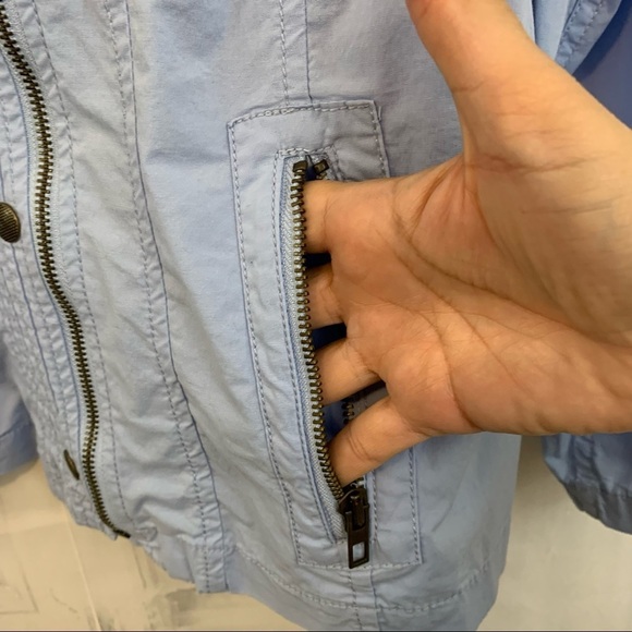 Chico’s Blue Zippered Buttoned Jacket - Picture 3 of 8
